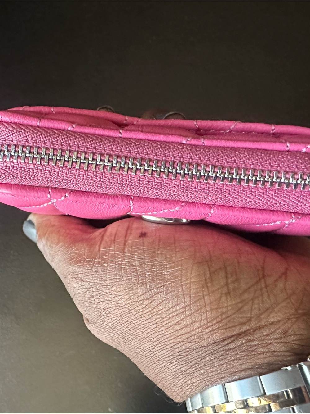 Coach Pink Leather Zip Card Wallet - Picture 12 of 12
